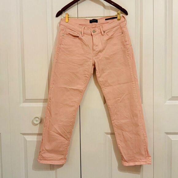 Banana Republic Jeans Blush Pink Girlfriend Crop Stretch Mid Rise Size 27 - Picture 3 of 11